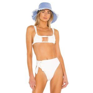 Frankies Bikinis Willow Bikini Top White Small New Womens Swimsuit